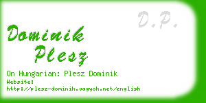 dominik plesz business card